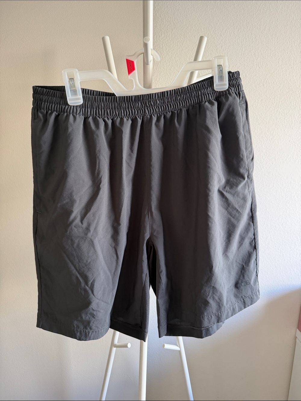 adidas Men's Gray Elastic Waist Athletic Shorts